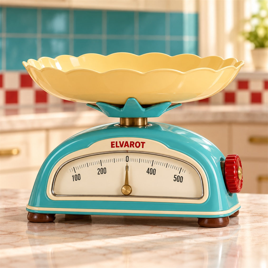 Elvarot Retro Mechanical Kitchen Scale - main product view