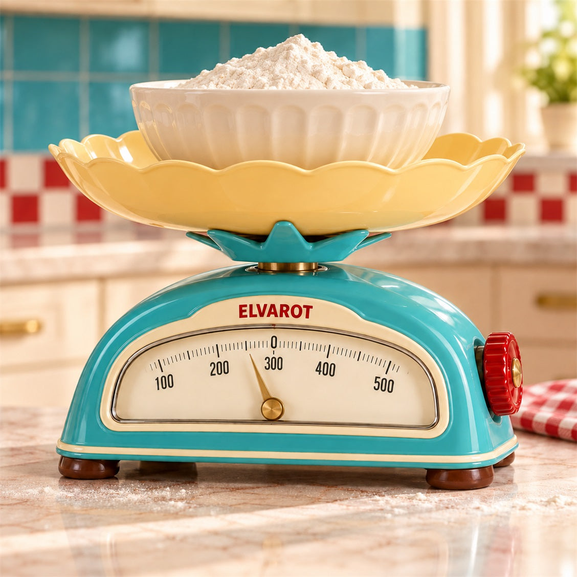 Elvarot Retro Mechanical Kitchen Scale - secondary product or use view
