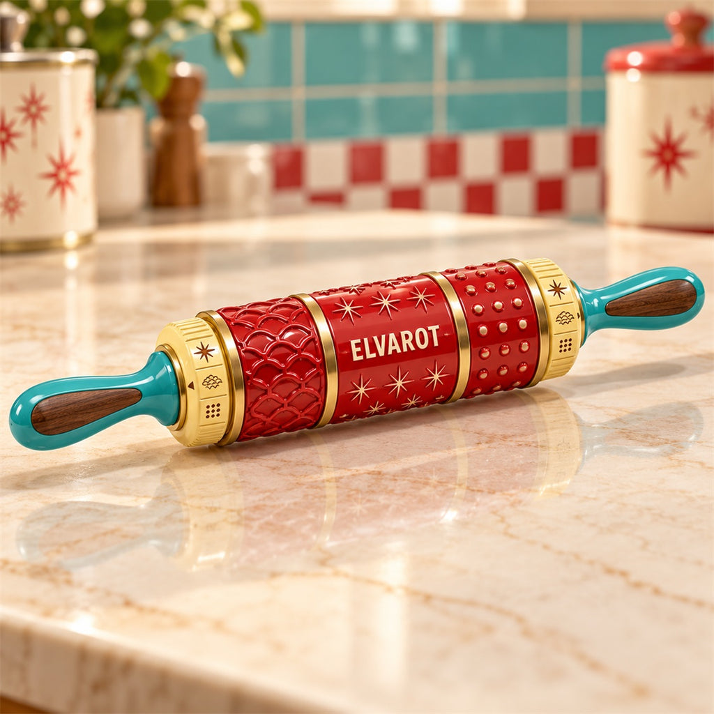 Elvarot Patterned Embossing Rolling Pin - main product view